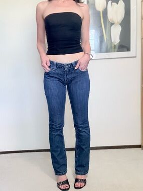 Kimes Ranch Jolene Ultra Low Rise Bootcut Jeans Indie Y2K Style Western